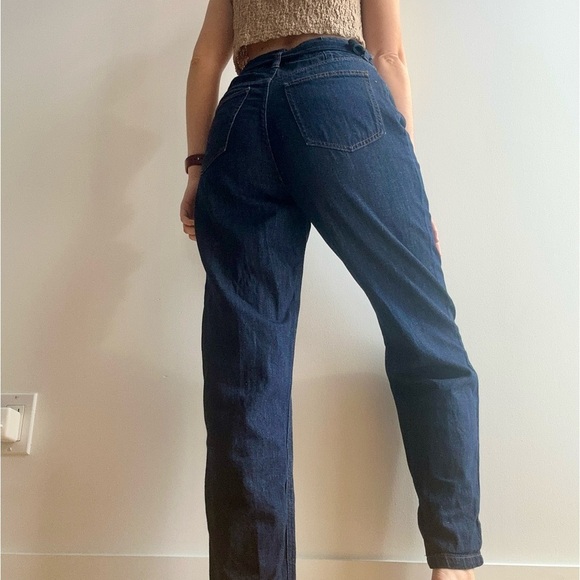 Uniqlo Relaxed fit high rise Belted Paperbag Jeans Size 24 - Picture 3 of 11